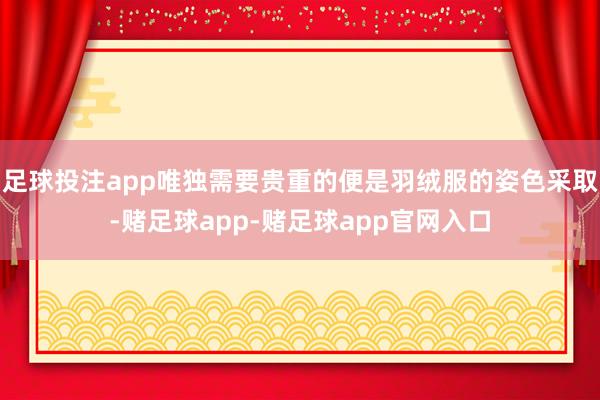 足球投注app唯独需要贵重的便是羽绒服的姿色采取-赌足球app-赌足球app官网入口