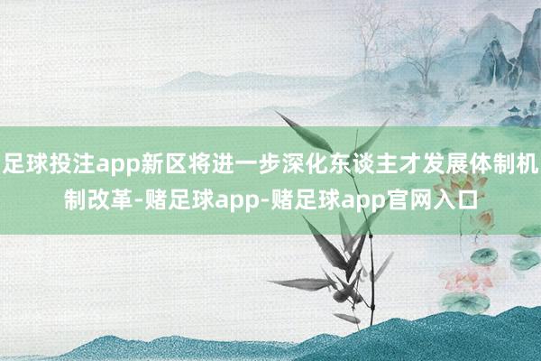 足球投注app新区将进一步深化东谈主才发展体制机制改革-赌足球app-赌足球app官网入口