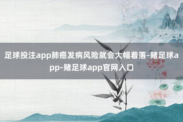 足球投注app肺癌发病风险就会大幅着落-赌足球app-赌足球app官网入口