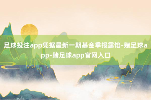 足球投注app凭据最新一期基金季报露馅-赌足球app-赌足球app官网入口