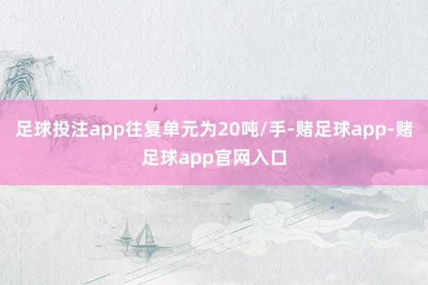 足球投注app往复单元为20吨/手-赌足球app-赌足球app官网入口