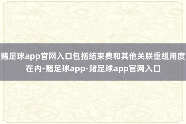 赌足球app官网入口包括结束费和其他关联重组用度在内-赌足球app-赌足球app官网入口