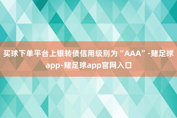 买球下单平台上银转债信用级别为“AAA”-赌足球app-赌足球app官网入口