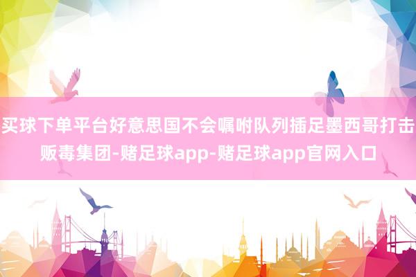 买球下单平台好意思国不会嘱咐队列插足墨西哥打击贩毒集团-赌足球app-赌足球app官网入口