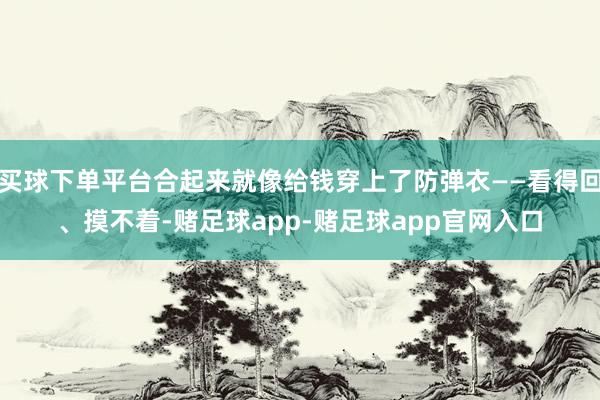 买球下单平台合起来就像给钱穿上了防弹衣——看得回、摸不着-赌足球app-赌足球app官网入口