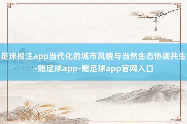 足球投注app当代化的城市风貌与当然生态协调共生-赌足球app-赌足球app官网入口