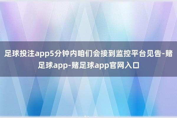 足球投注app5分钟内咱们会接到监控平台见告-赌足球app-赌足球app官网入口