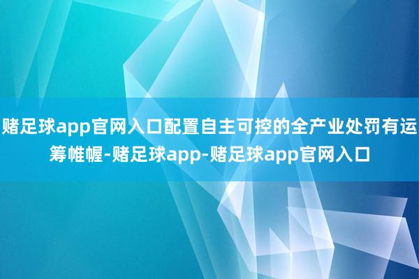 赌足球app官网入口配置自主可控的全产业处罚有运筹帷幄-赌足球app-赌足球app官网入口