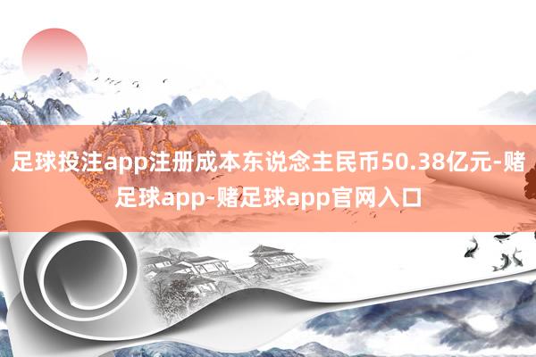 足球投注app注册成本东说念主民币50.38亿元-赌足球app-赌足球app官网入口